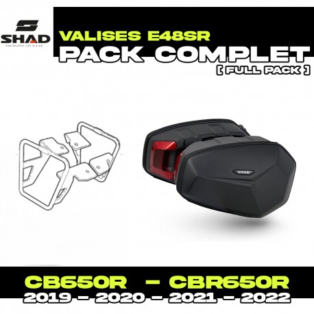 PACK-H0CR61SR-X0SE48SR : Pack de Maletas Laterales Shad E48SR CB650 CBR650