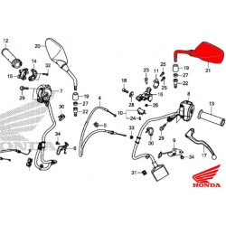 88220-MJE-D40 : Originaler linker Rückspiegel Honda CB650 CBR650