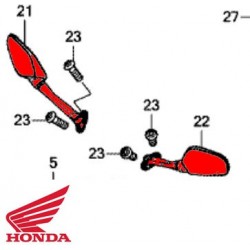 88120-MJE-D01 : Espejo retrovisor izquierdo original Honda CB650 CBR650